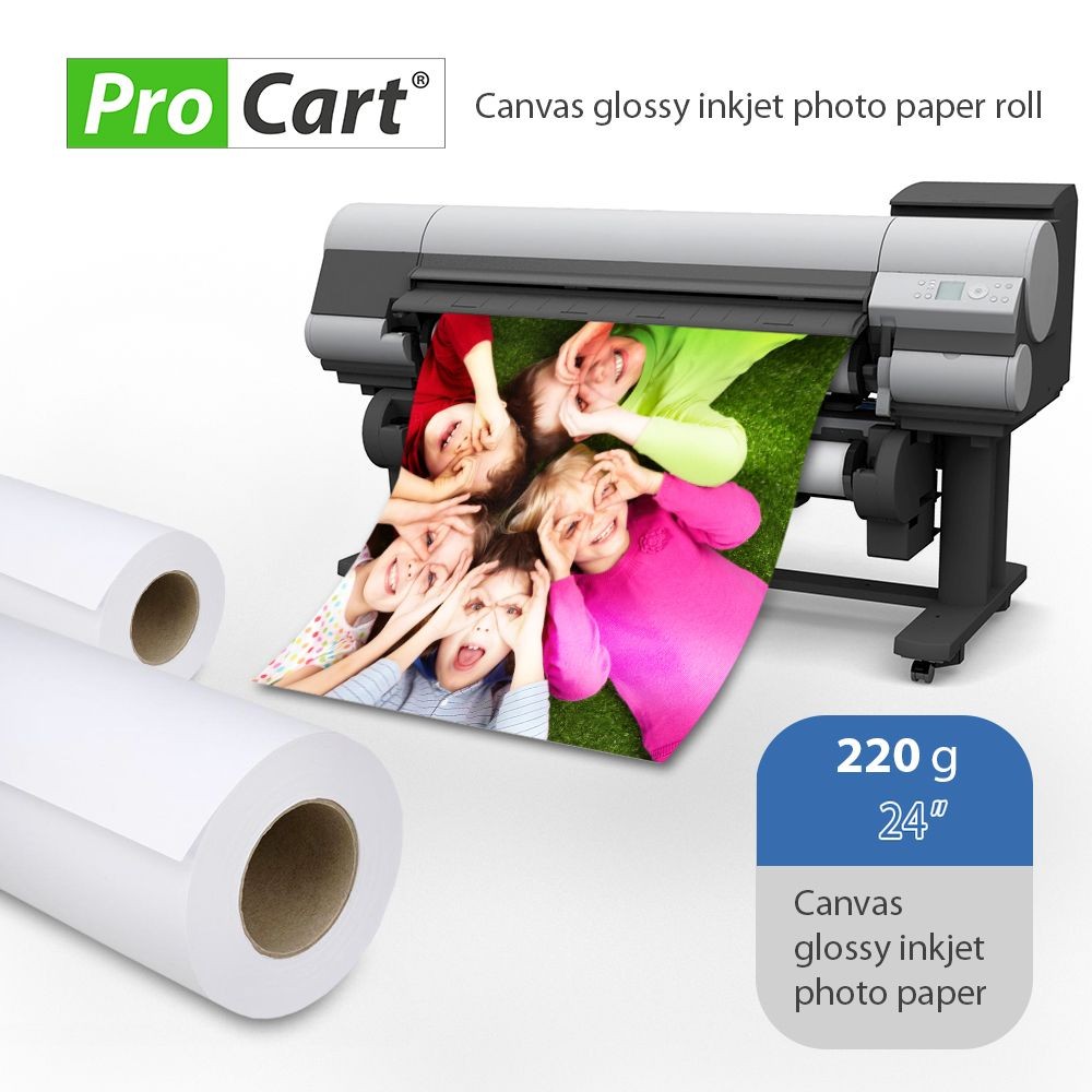 Rola foto Canvas glossy, 220g, latime rola plotter hartie 24 Inch - imagine 3